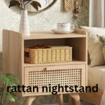 rattan nightstand
