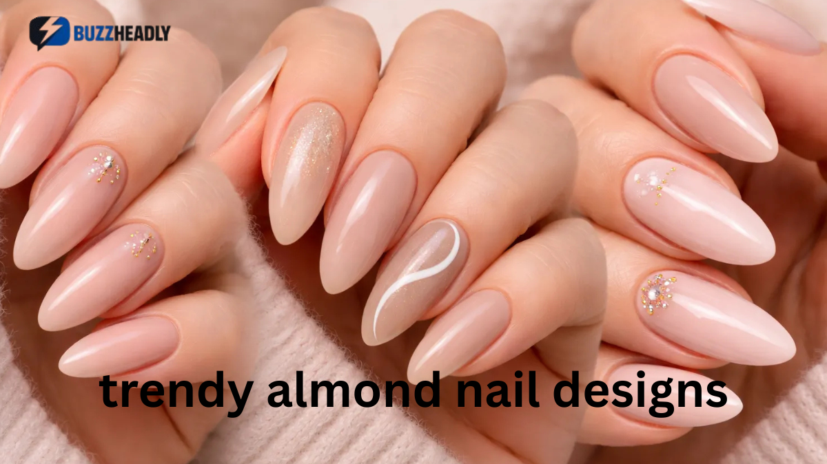 trendy almond nail designs